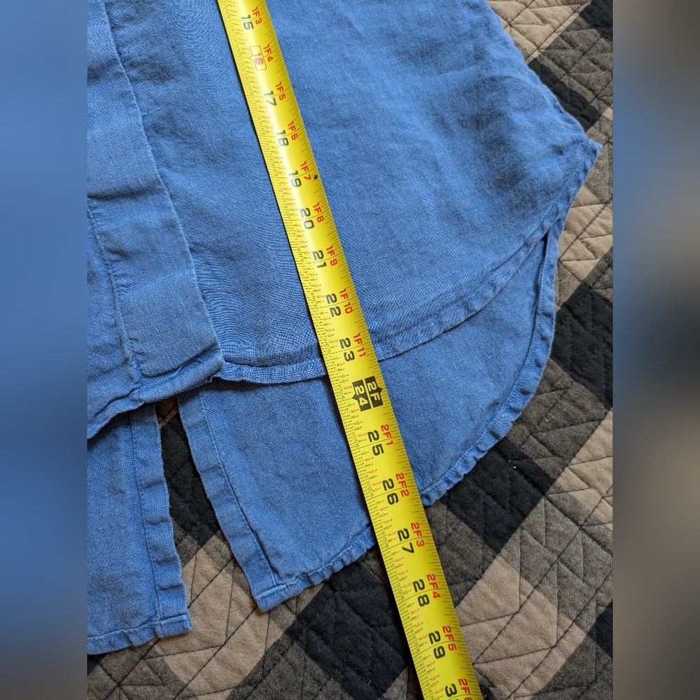 Linen Blue Button Down, S - Picture 5 of 14